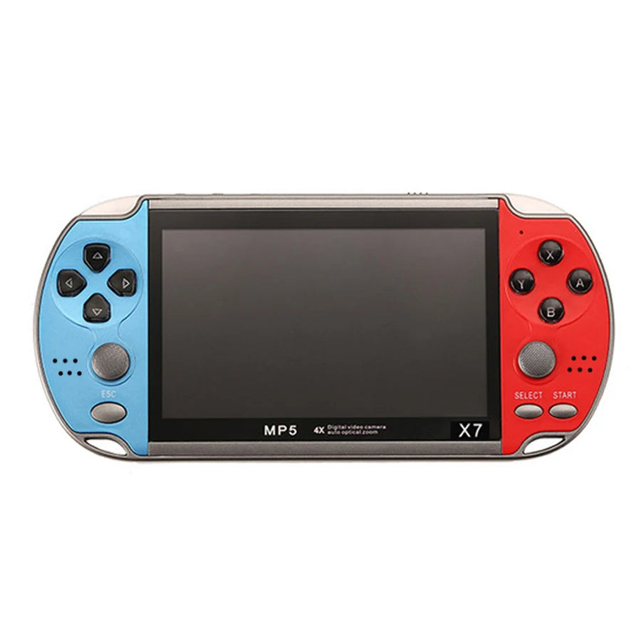 Handheld Retro Game Console with Built-in Games - Blue Red 1
