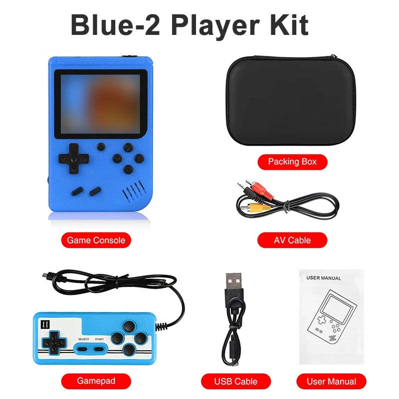 Mini Retro Handheld Game Console with Carry Case