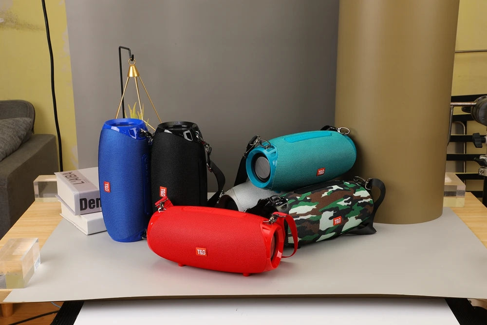 Portable Barrel Bluetooth Speaker with Strap