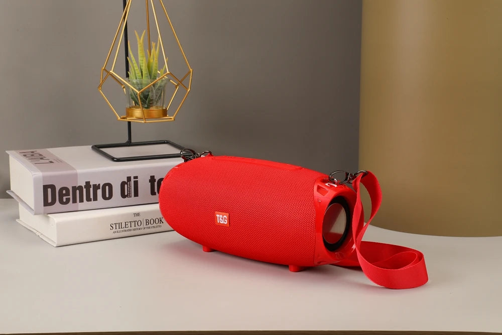 Portable Barrel Bluetooth Speaker with Strap