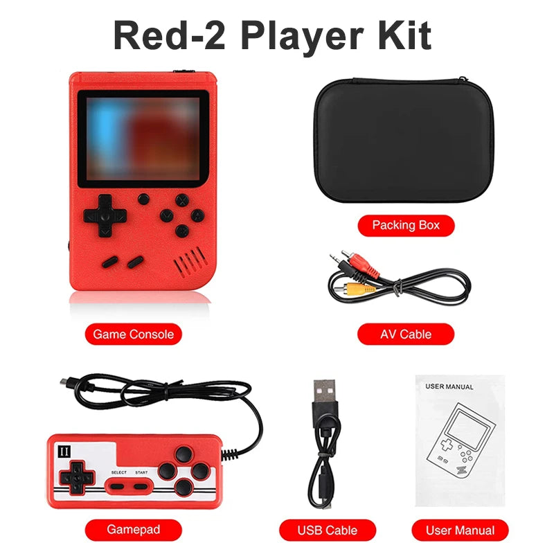 Mini Retro Handheld Game Console with Carry Case