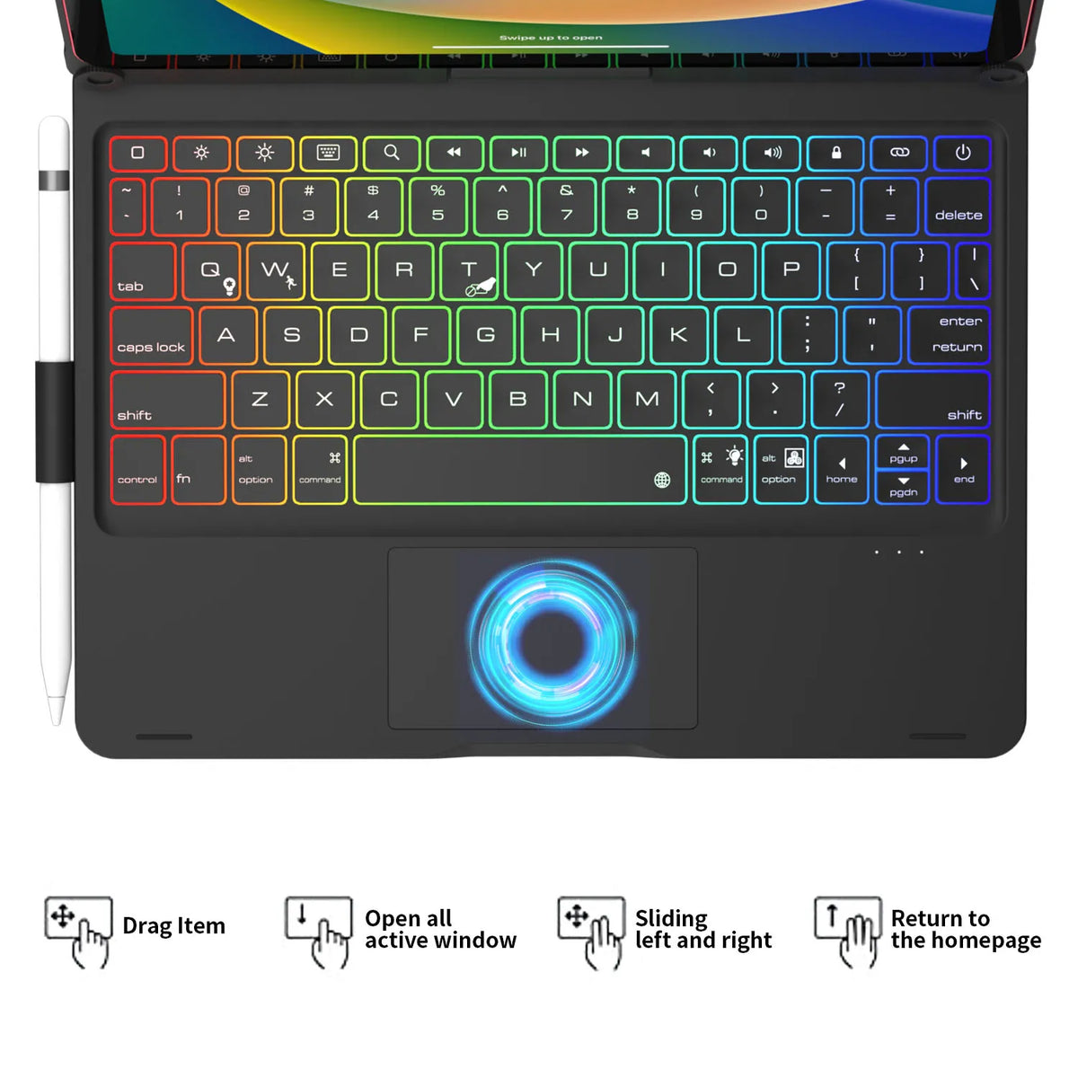 Backlit Tablet Keyboard Case with Trackpad