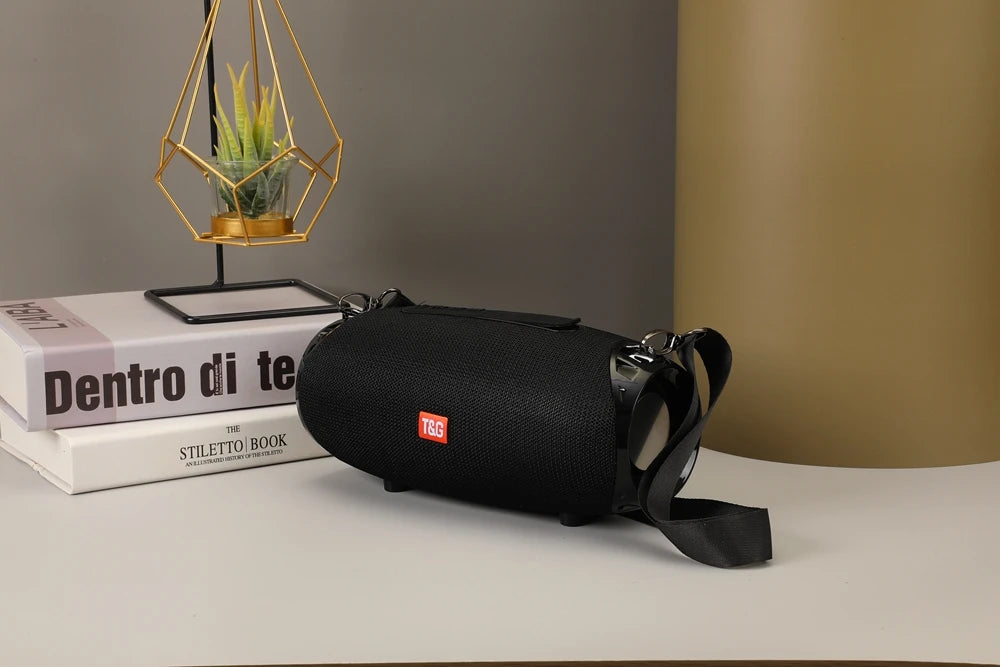 Portable Barrel Bluetooth Speaker with Strap