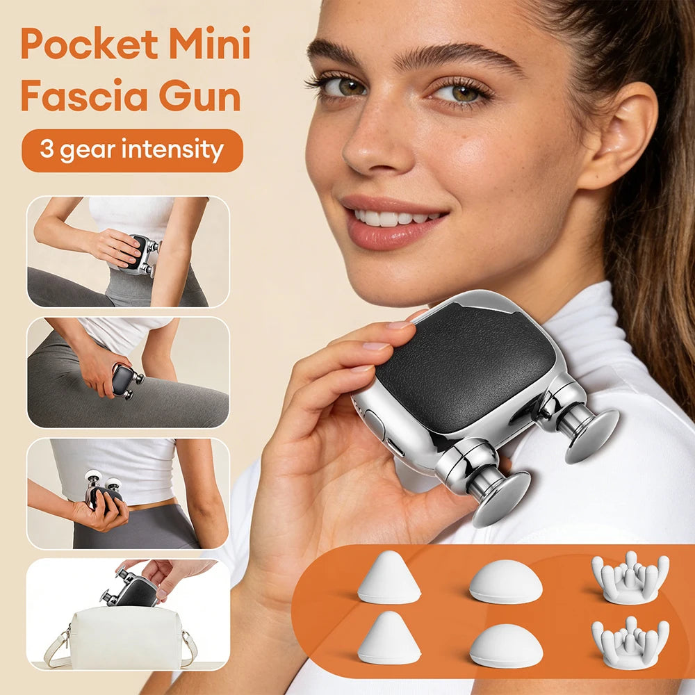 Mini handheld massage gun, view 6