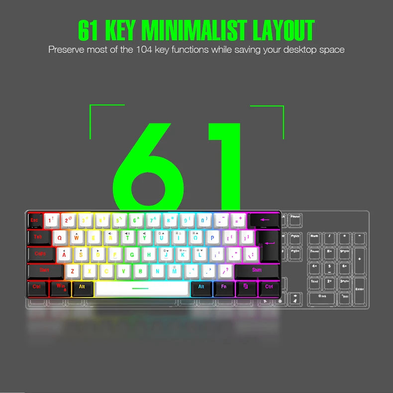60% Compact RGB Wired Keyboard