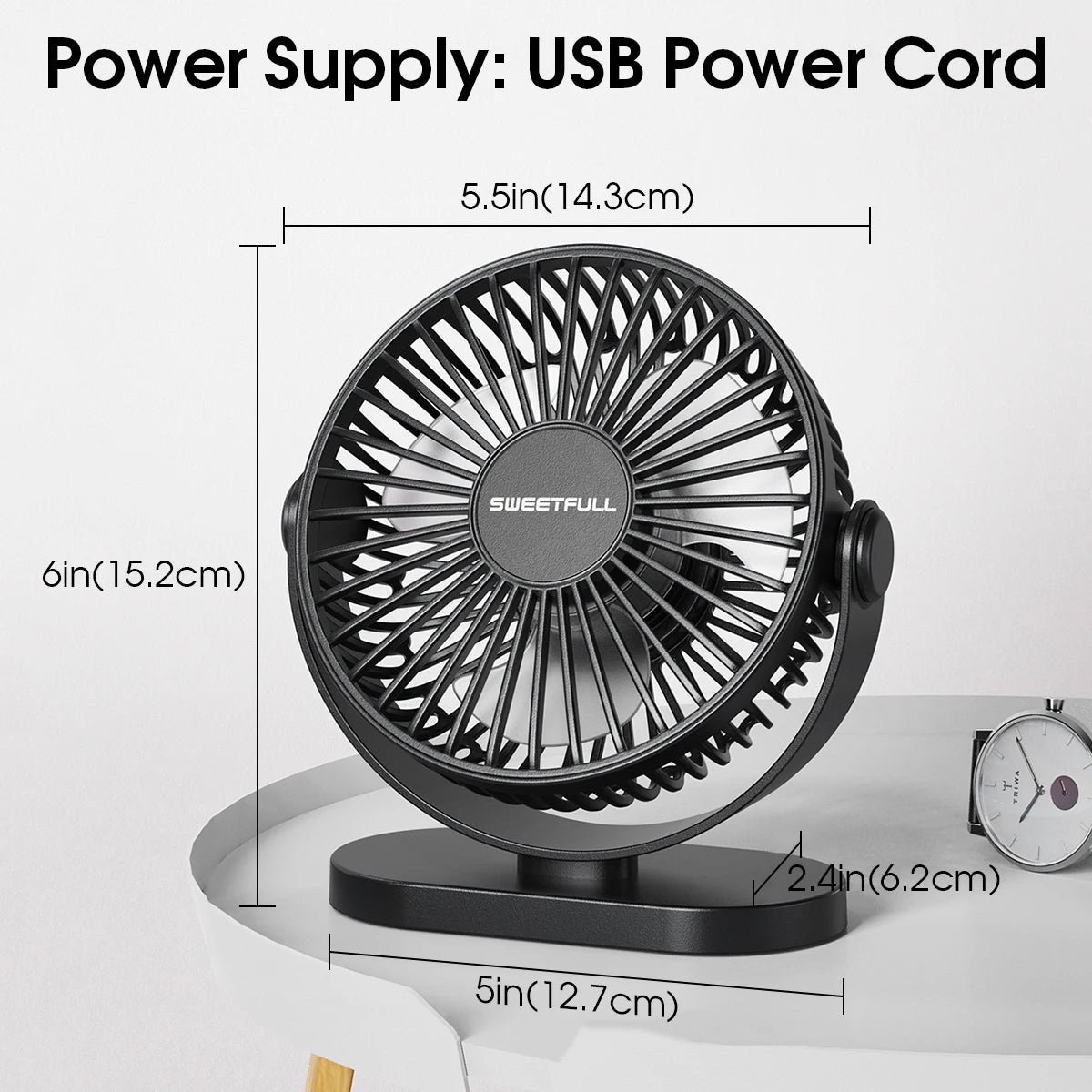 Portable Silent USB Desk Fan