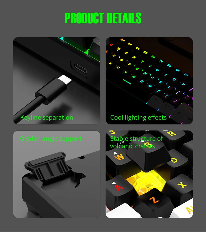 60% Compact RGB Wired Keyboard
