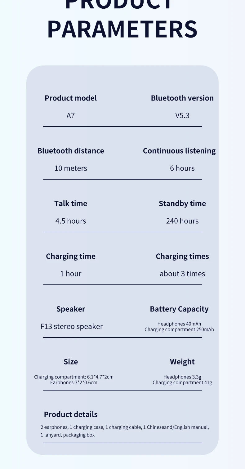 Wireless Bluetooth Earbuds with Charging Case