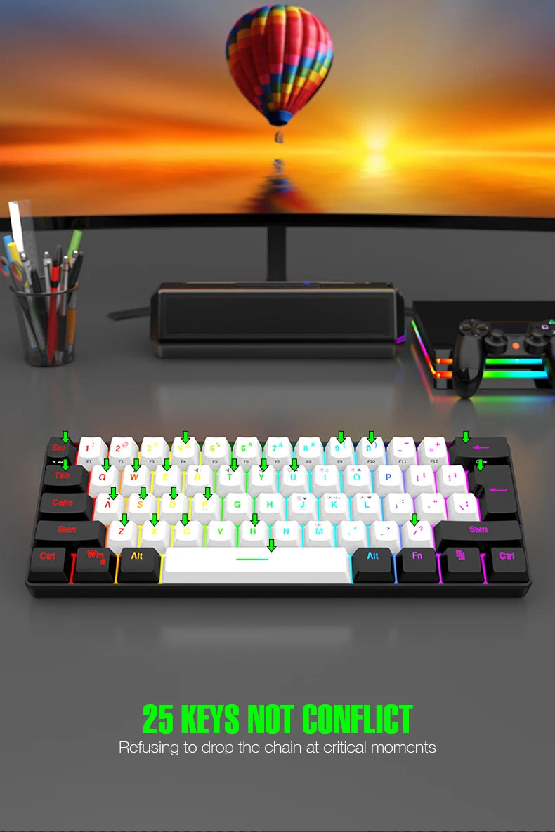 60% Compact RGB Wired Keyboard