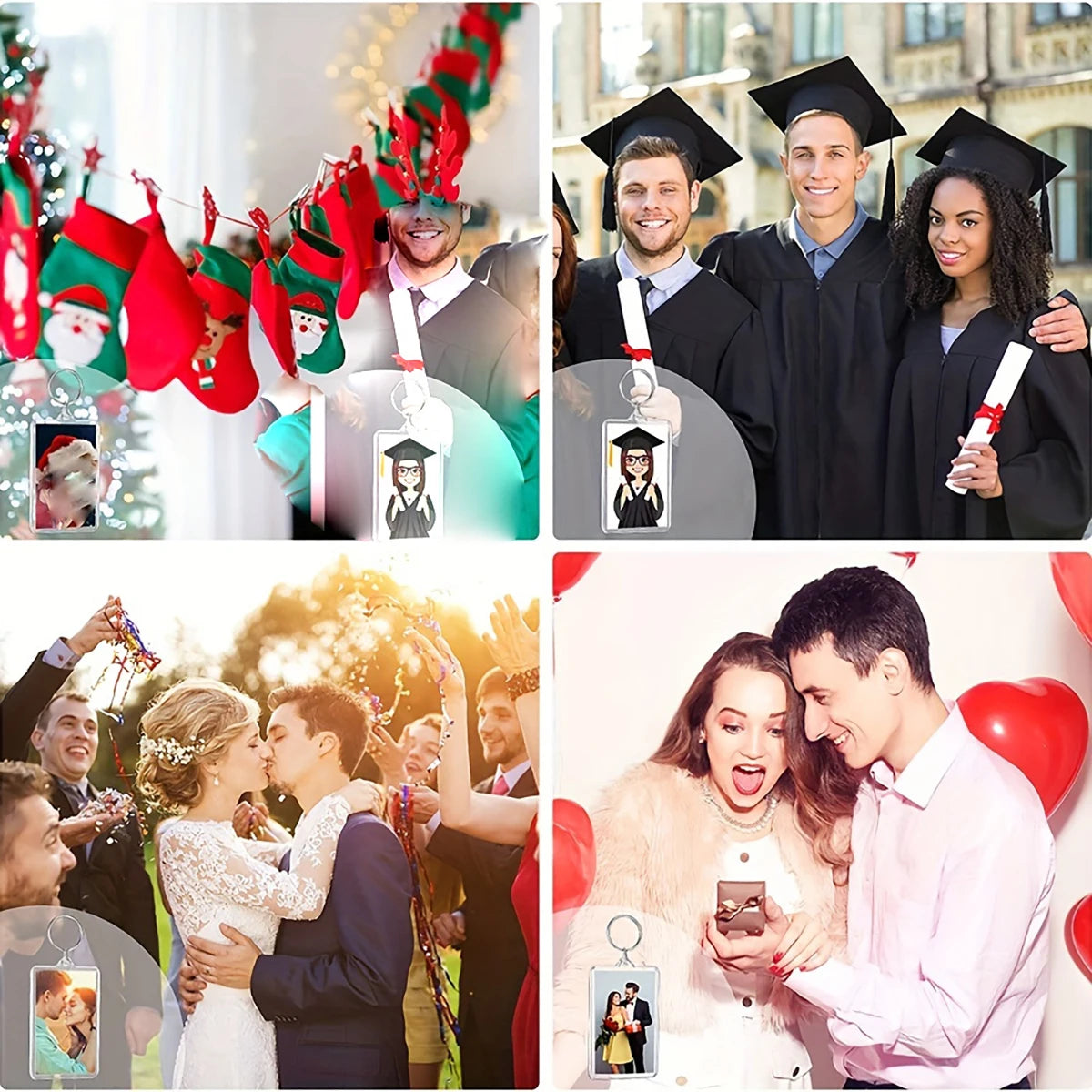 Clear Photo Frame Keychains, 10 Pack - photo 4