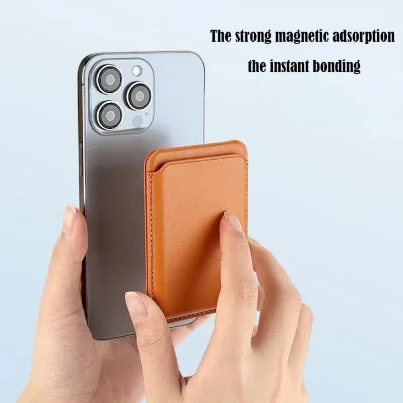 Magnetic Leather Wallet Stand for Phones - photo 3