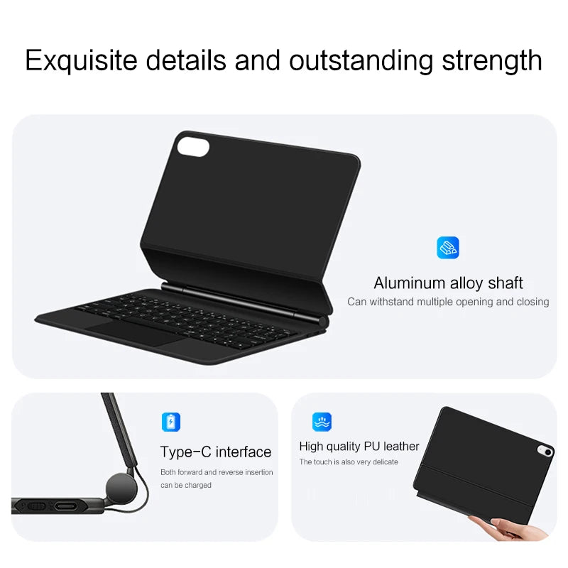 Backlit Trackpad Keyboard Case for Tablets