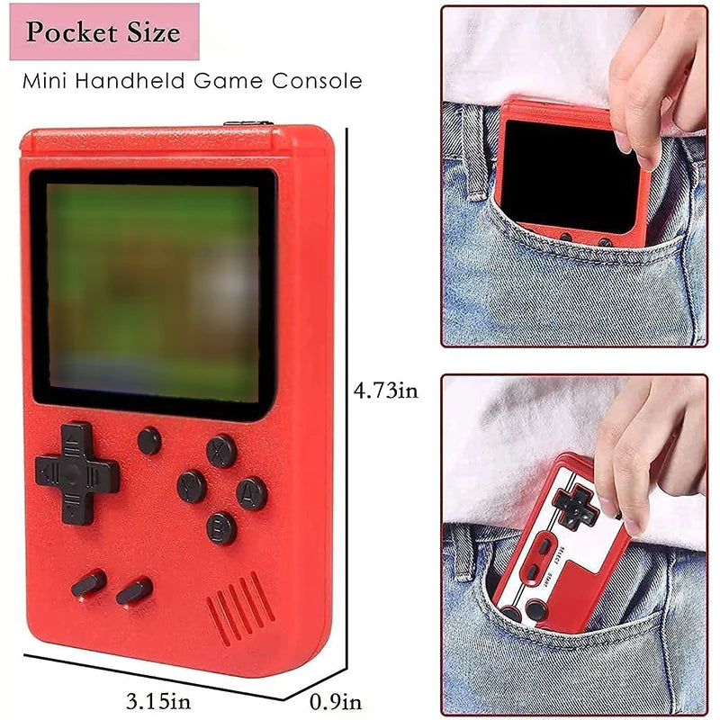 Mini Retro Handheld Game Console with Carry Case
