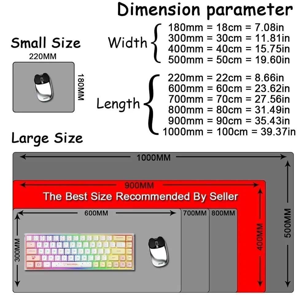 Kawaii Anime Non-Slip Gaming Mouse Pad
