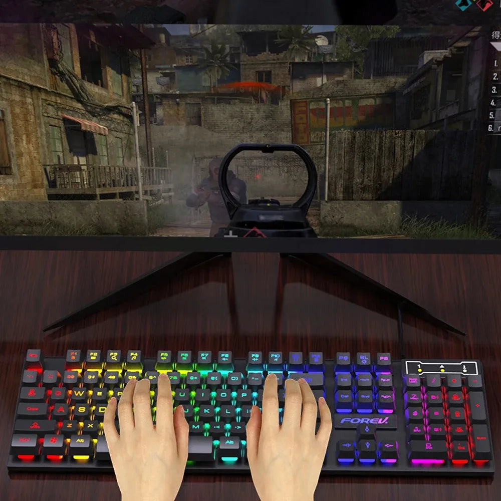 Backlit Gaming Keyboard and Mouse Set