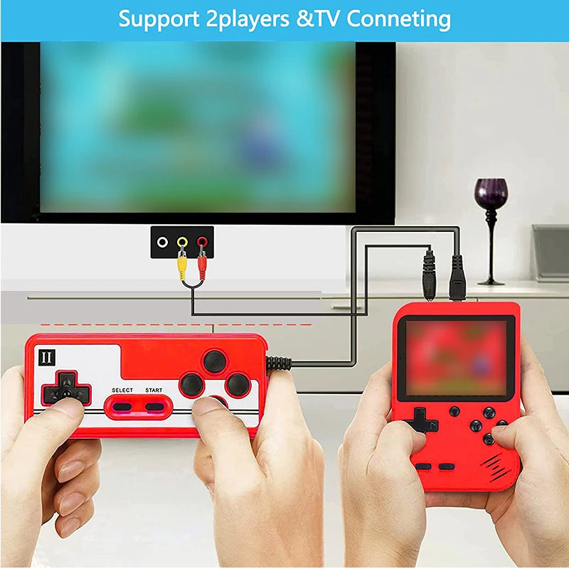 Mini Retro Handheld Game Console with Carry Case