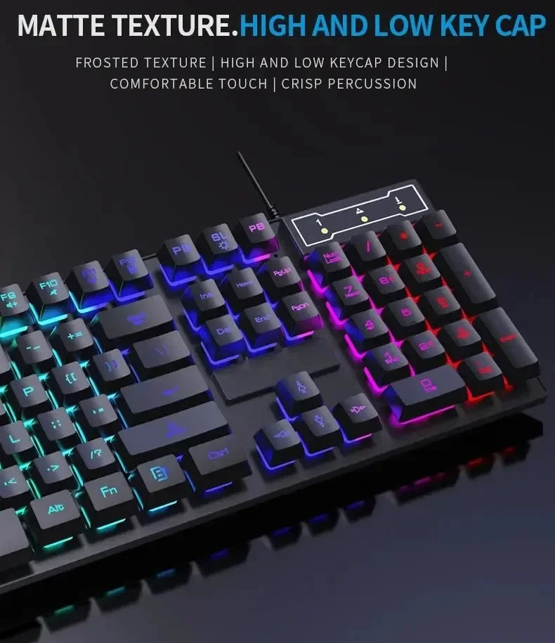 Backlit Gaming Keyboard and Mouse Set