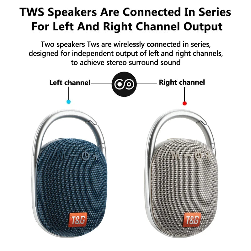 Portable Bluetooth Speaker with Bass