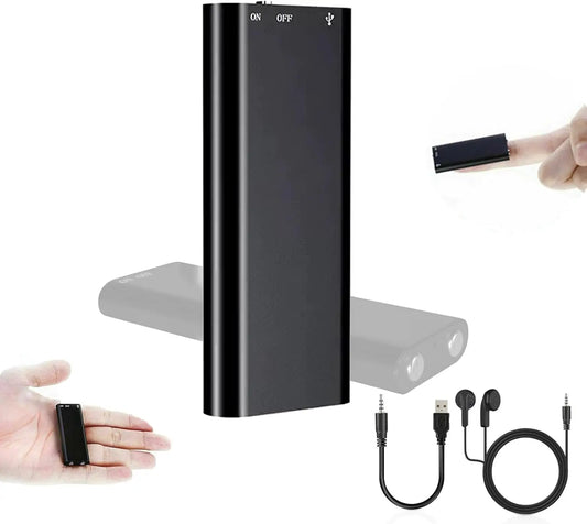 Mini Voice-Activated Recorder & MP3 Player, 8GB