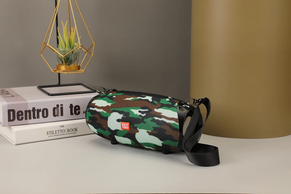Portable Barrel Bluetooth Speaker with Strap