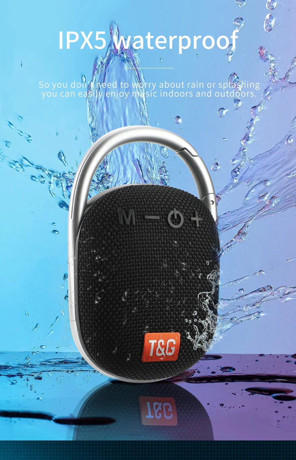 Portable Bluetooth Speaker with Bass