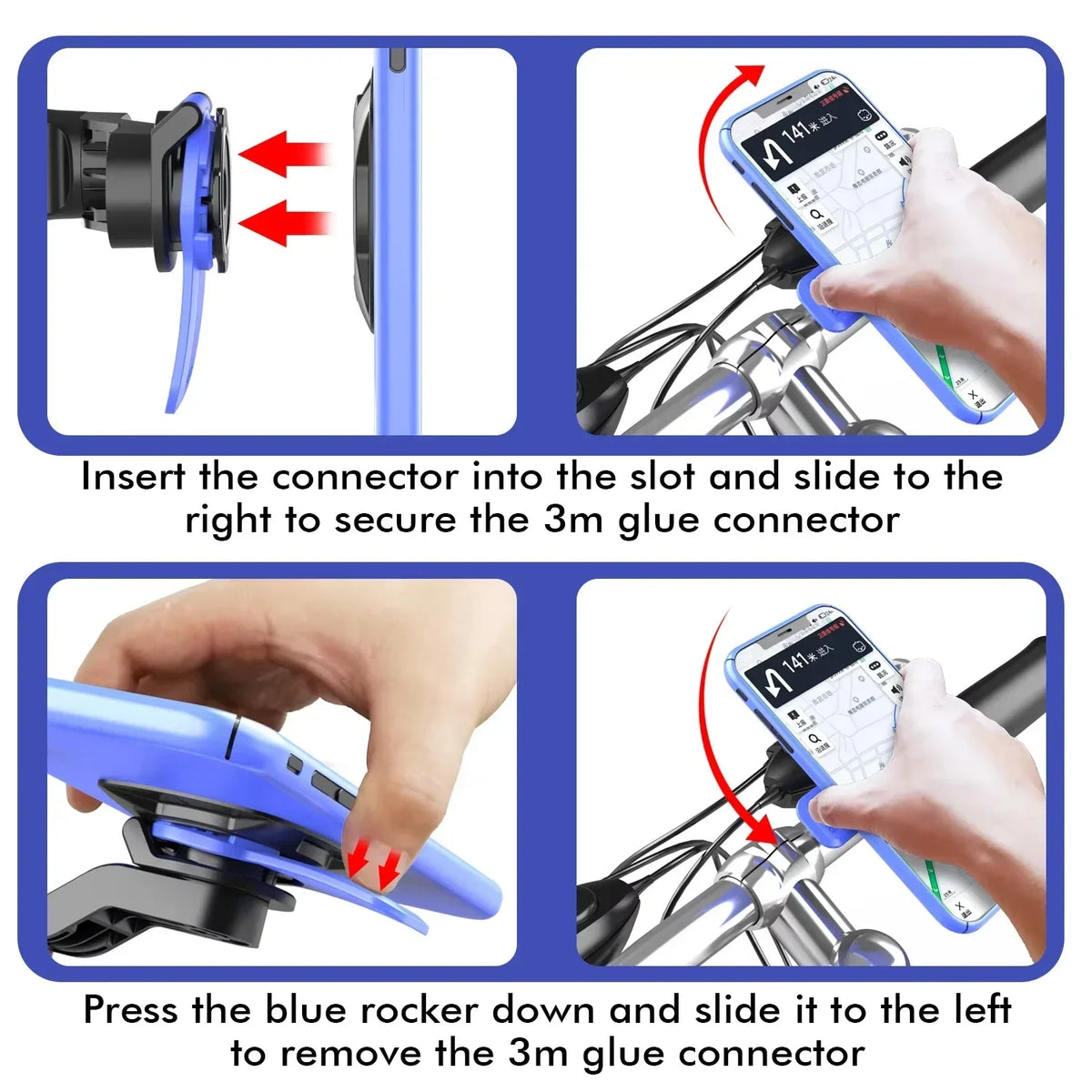 Shock-Absorbing Motorcycle Phone Mount
