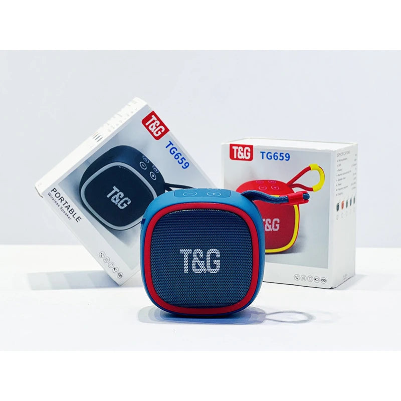 Mini Waterproof Bluetooth Speaker with FM Radio - blue