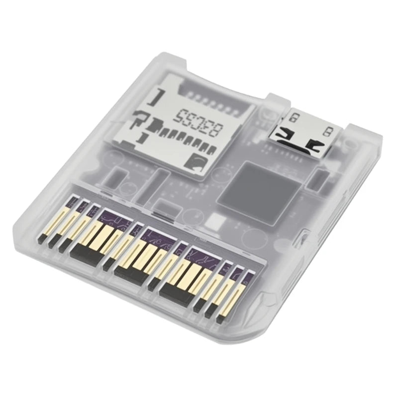 Clear Game Cartridge Case & Card Reader
