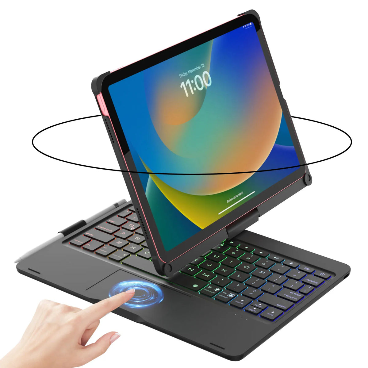 Backlit Tablet Keyboard Case with Trackpad
