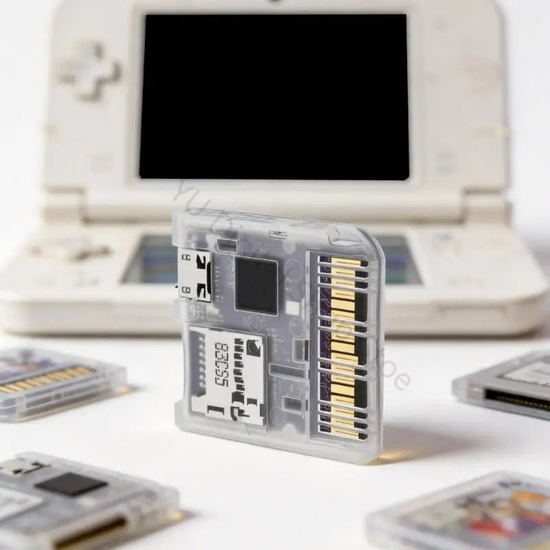 Clear Game Cartridge Case & Card Reader