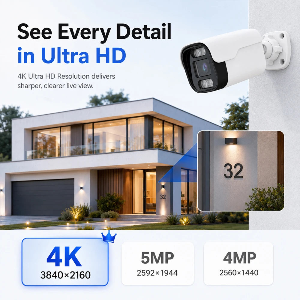 8MP 4K Smart Detection Security Camera