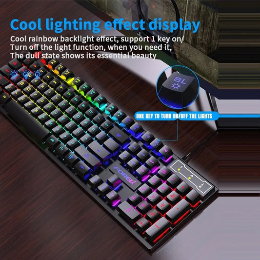 Backlit Gaming Keyboard and Mouse Set