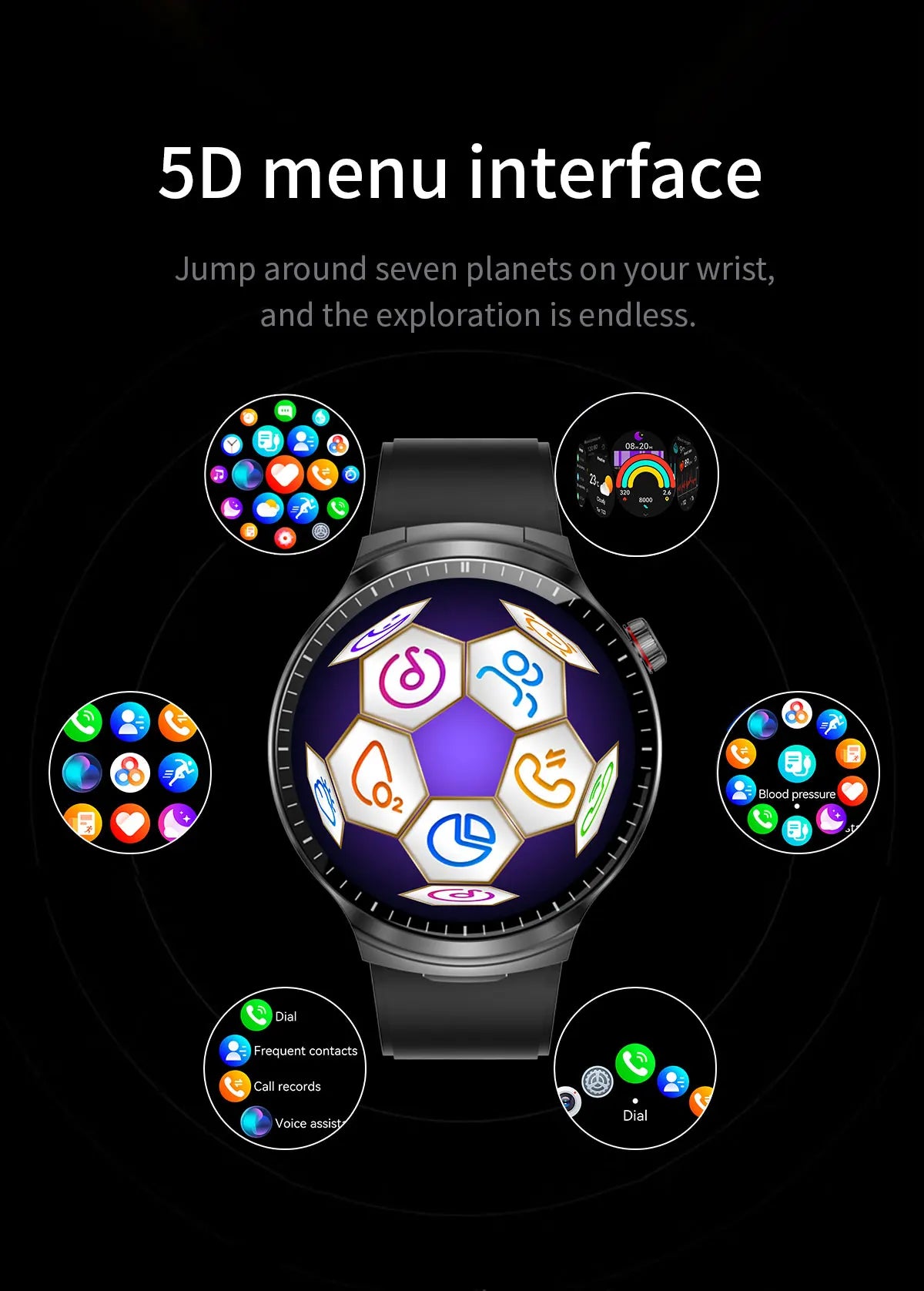 Smart Watch with Built-in Wireless Earbuds