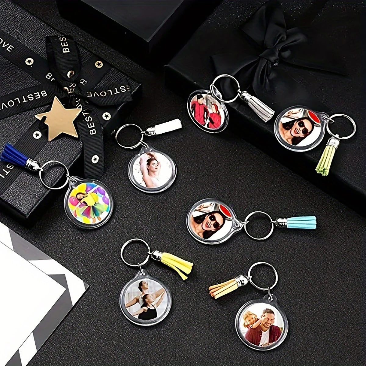 Clear Photo Frame Keychains, 10 Pack - photo 3