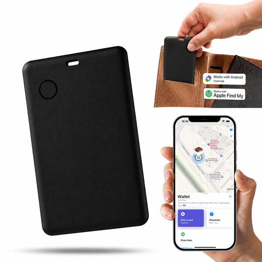 Slim wallet card item finder