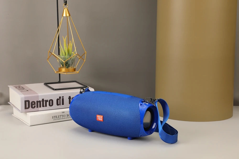 Portable Barrel Bluetooth Speaker with Strap