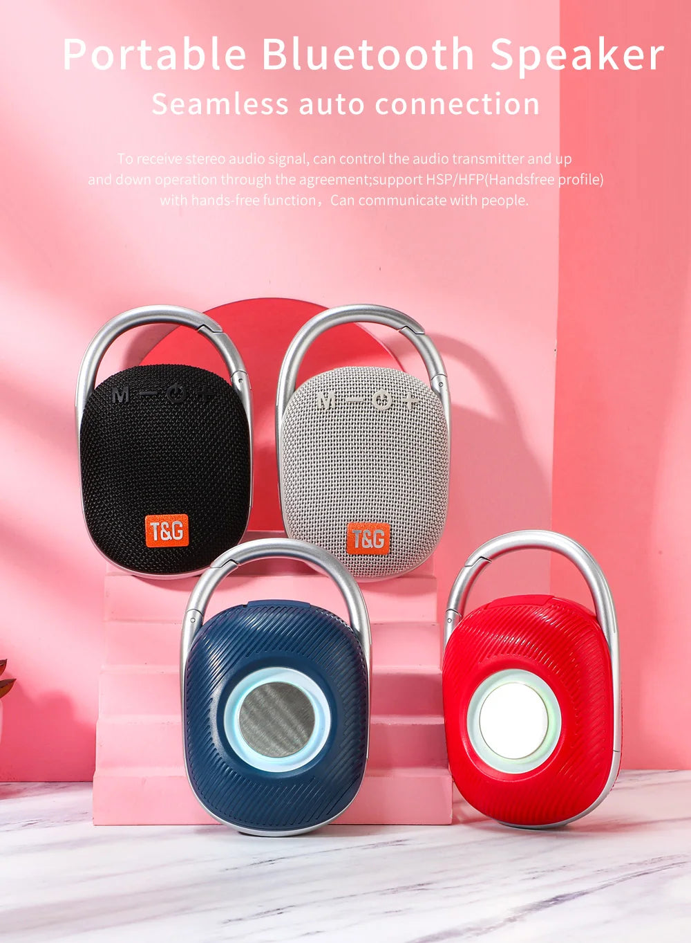 Portable Bluetooth Speaker with Bass