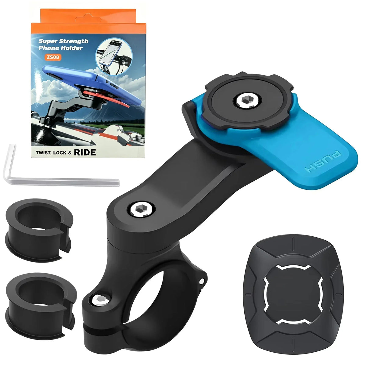 Shock-Absorbing Motorcycle Phone Mount