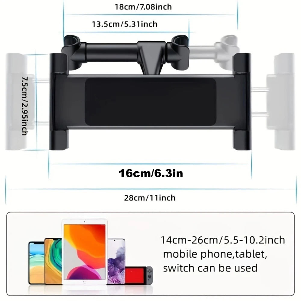 Car Headrest Tablet Holder