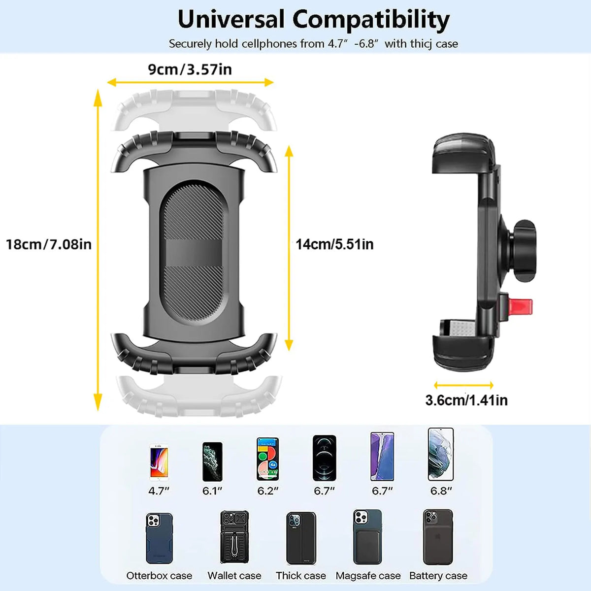 Rotating Non-Slip Bike Phone Mount