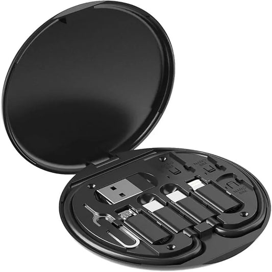Multi-Tip USB-C Charging Adapter & Cable Kit, Black