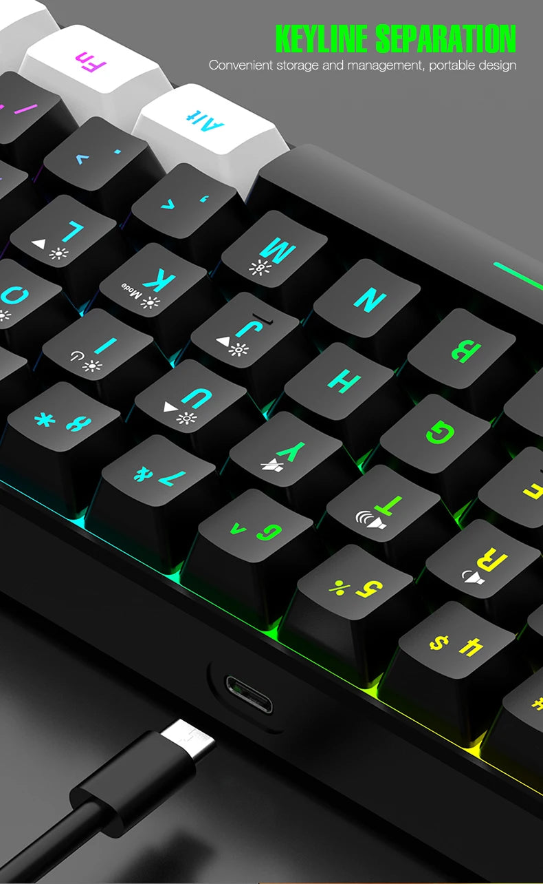 60% Compact RGB Wired Keyboard