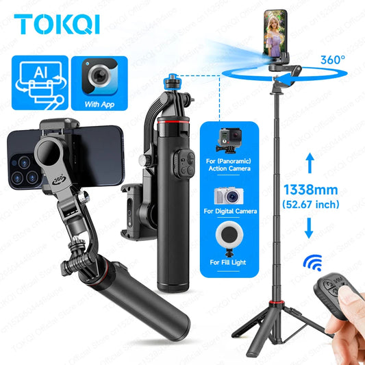 AI Face Tracking Gimbal Selfie Stick Tripod