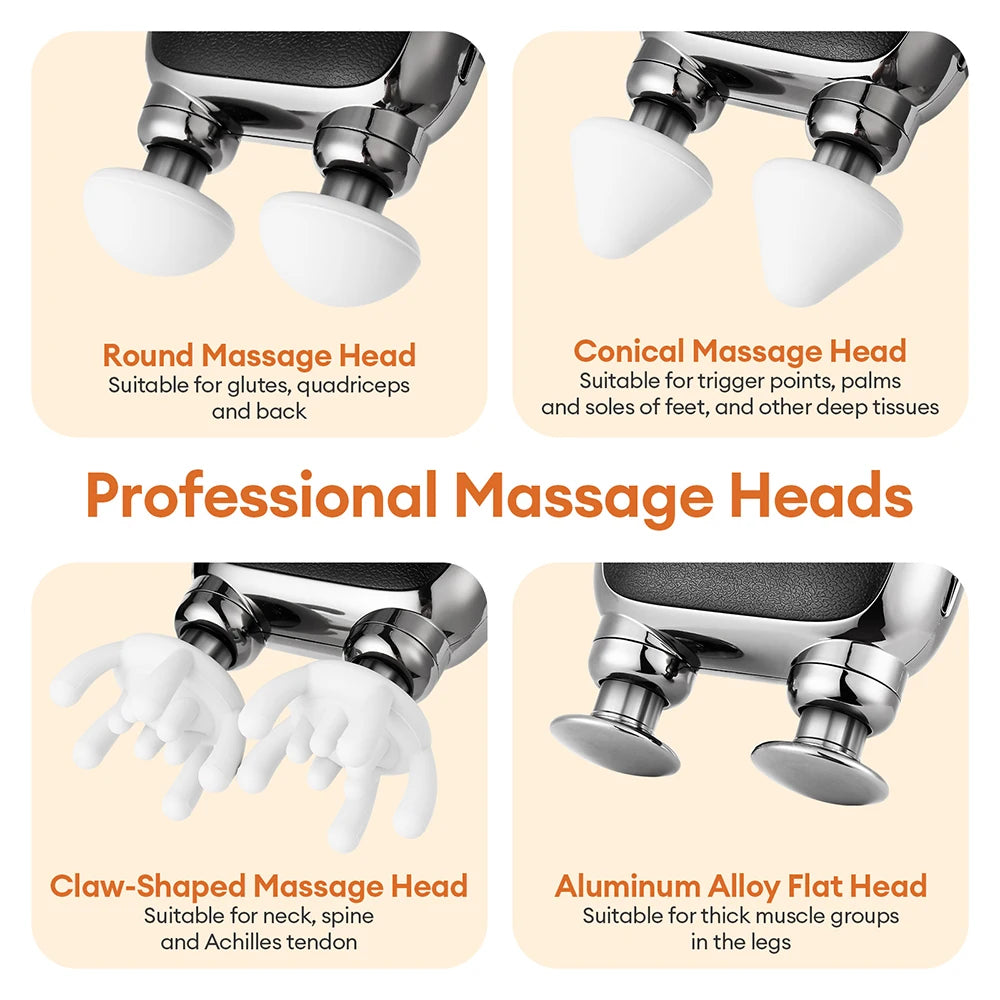Mini handheld massage gun, view 3