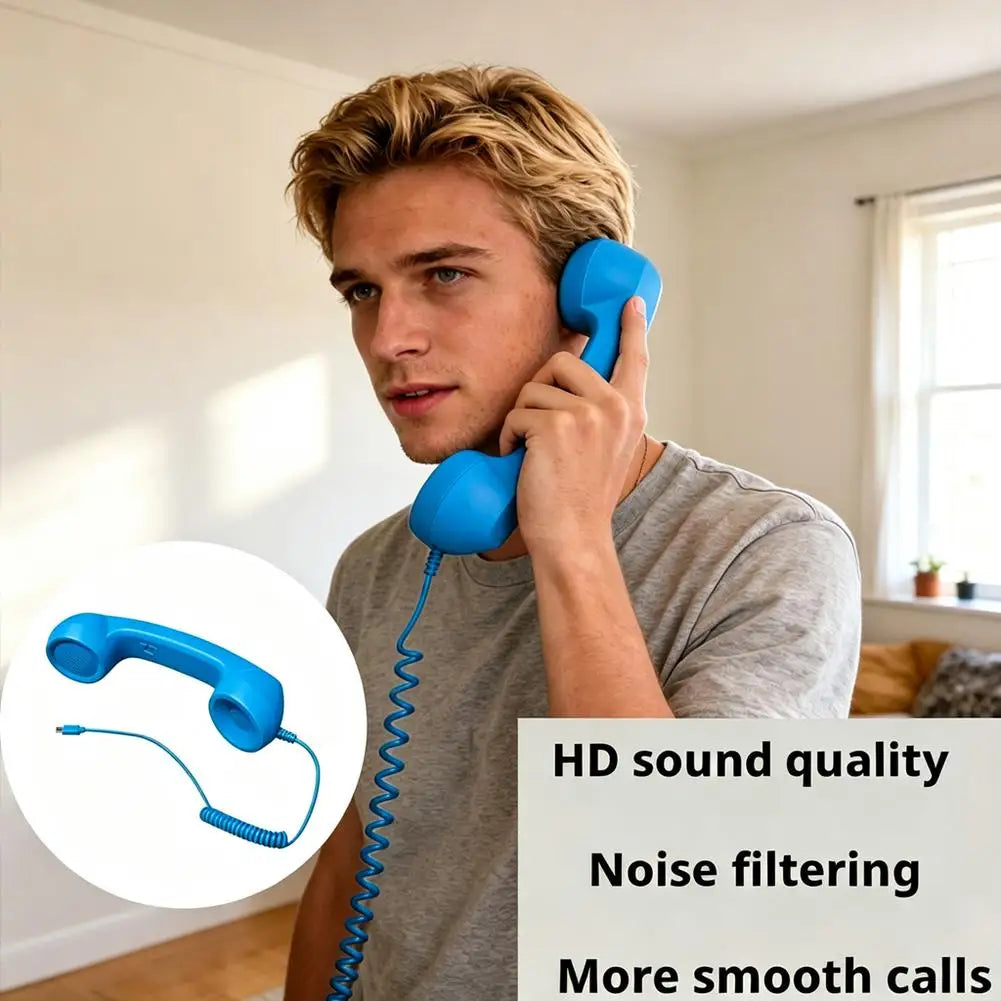 USB-C Retro Phone Handset Receiver