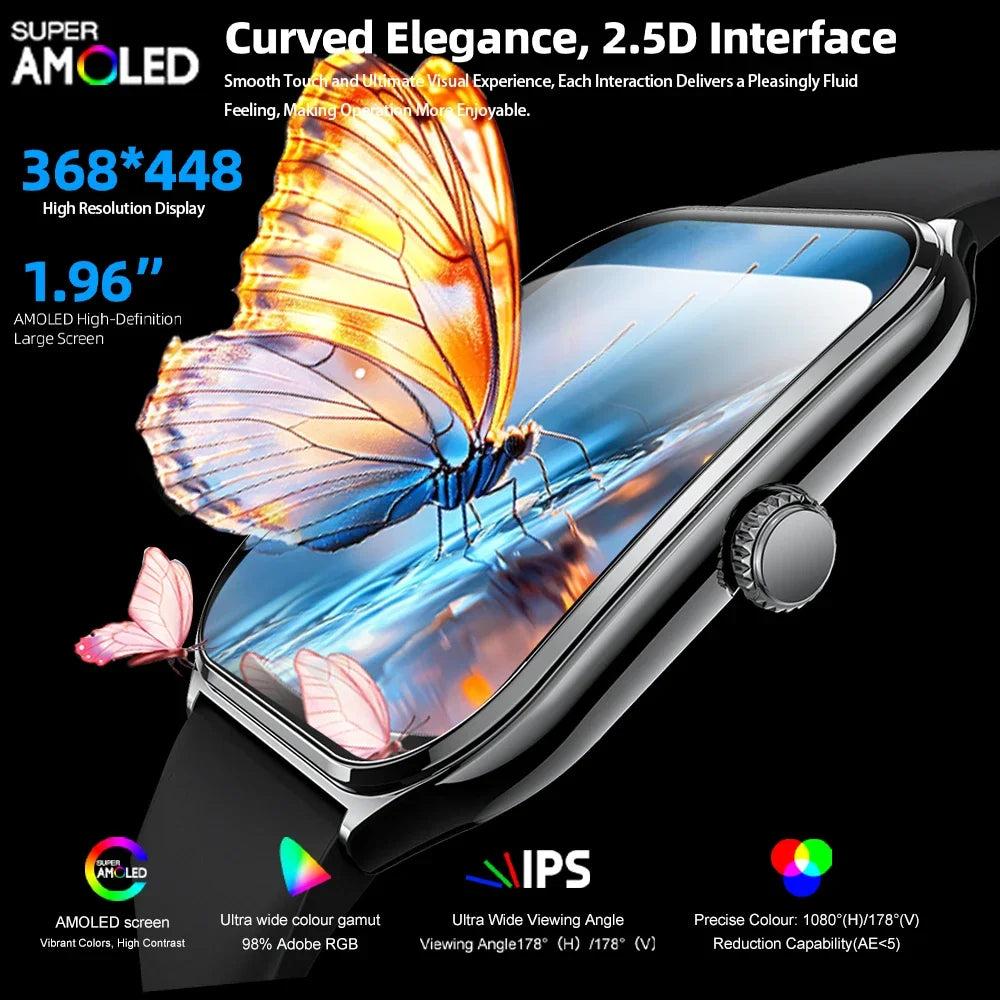 Ultra-Thin AMOLED Smartwatch with Calls