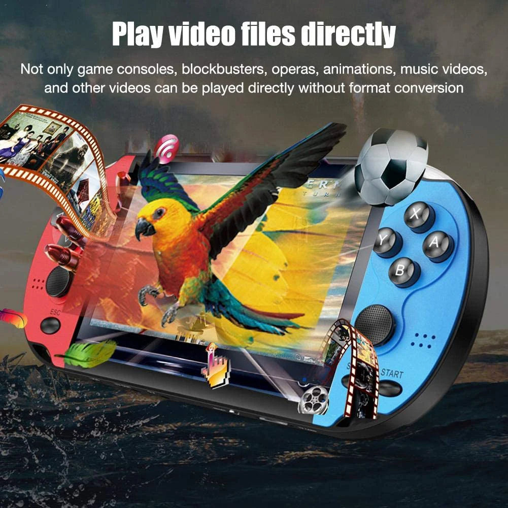 Handheld Retro Game Console with Built-in Games