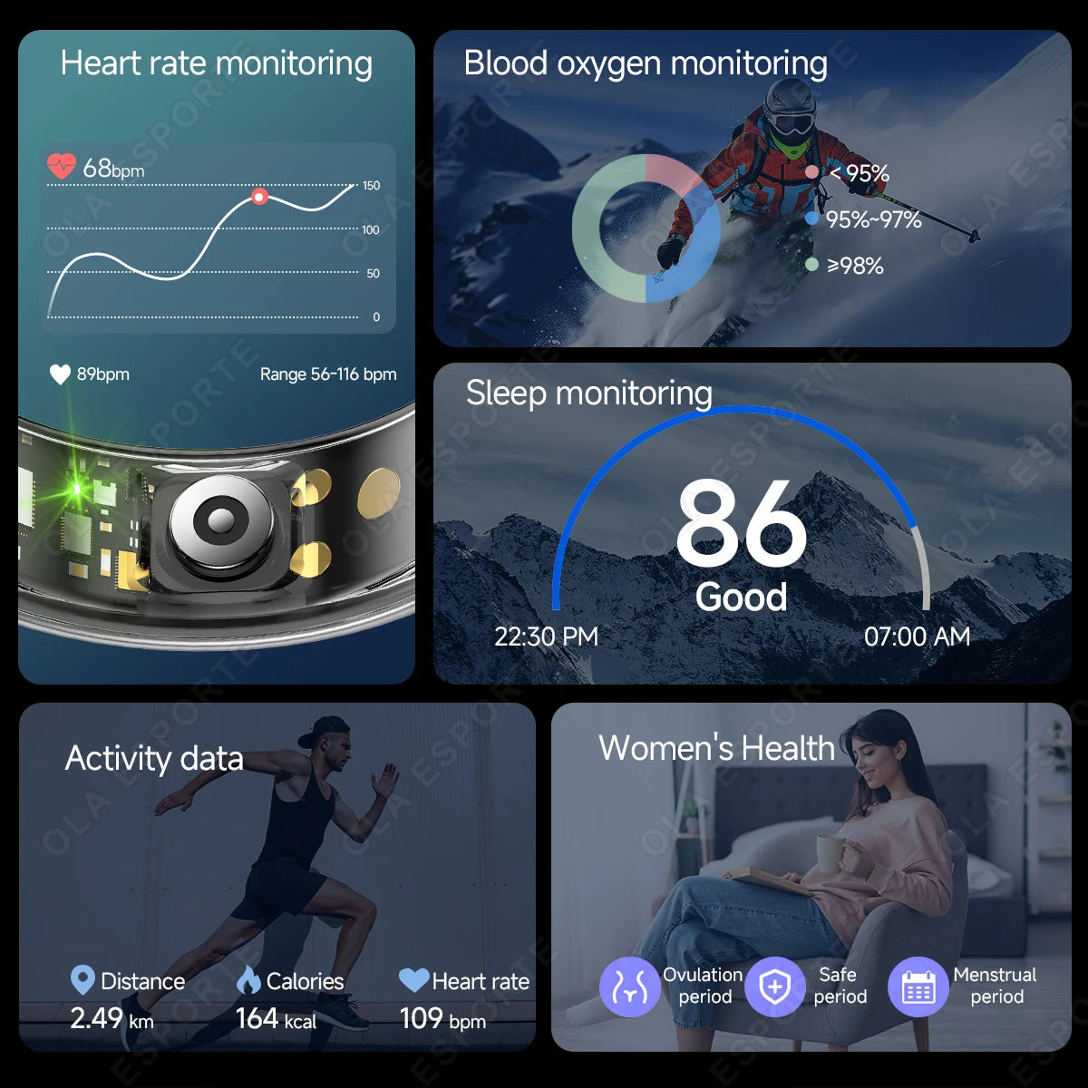 R10 Smart Health Ring with Charging Case