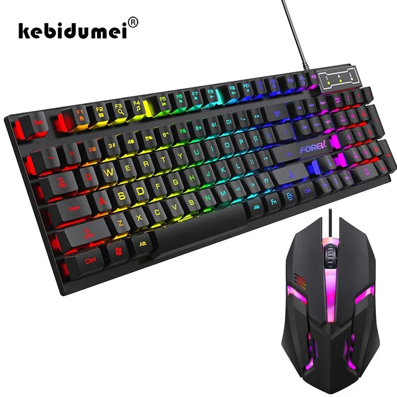 Backlit Gaming Keyboard and Mouse Set