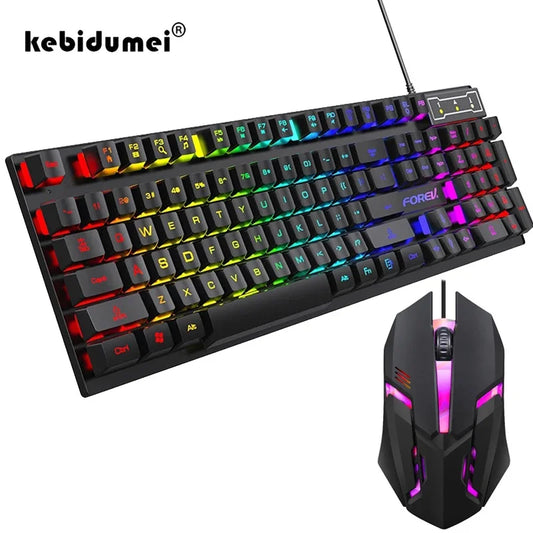 Backlit Gaming Keyboard and Mouse Set
